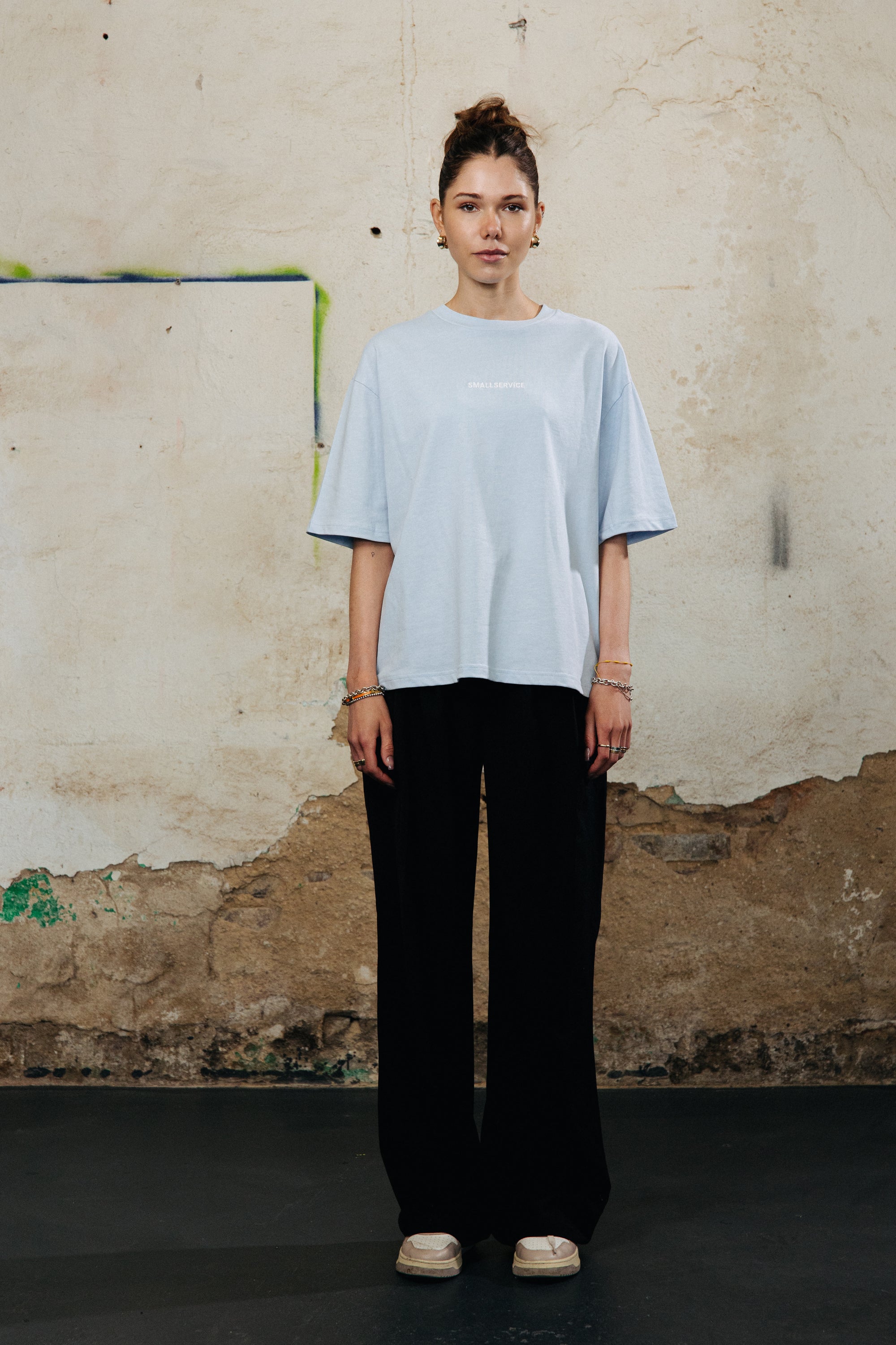 PEACH OVRSZ TEE x 310825 x BABYBLAU
