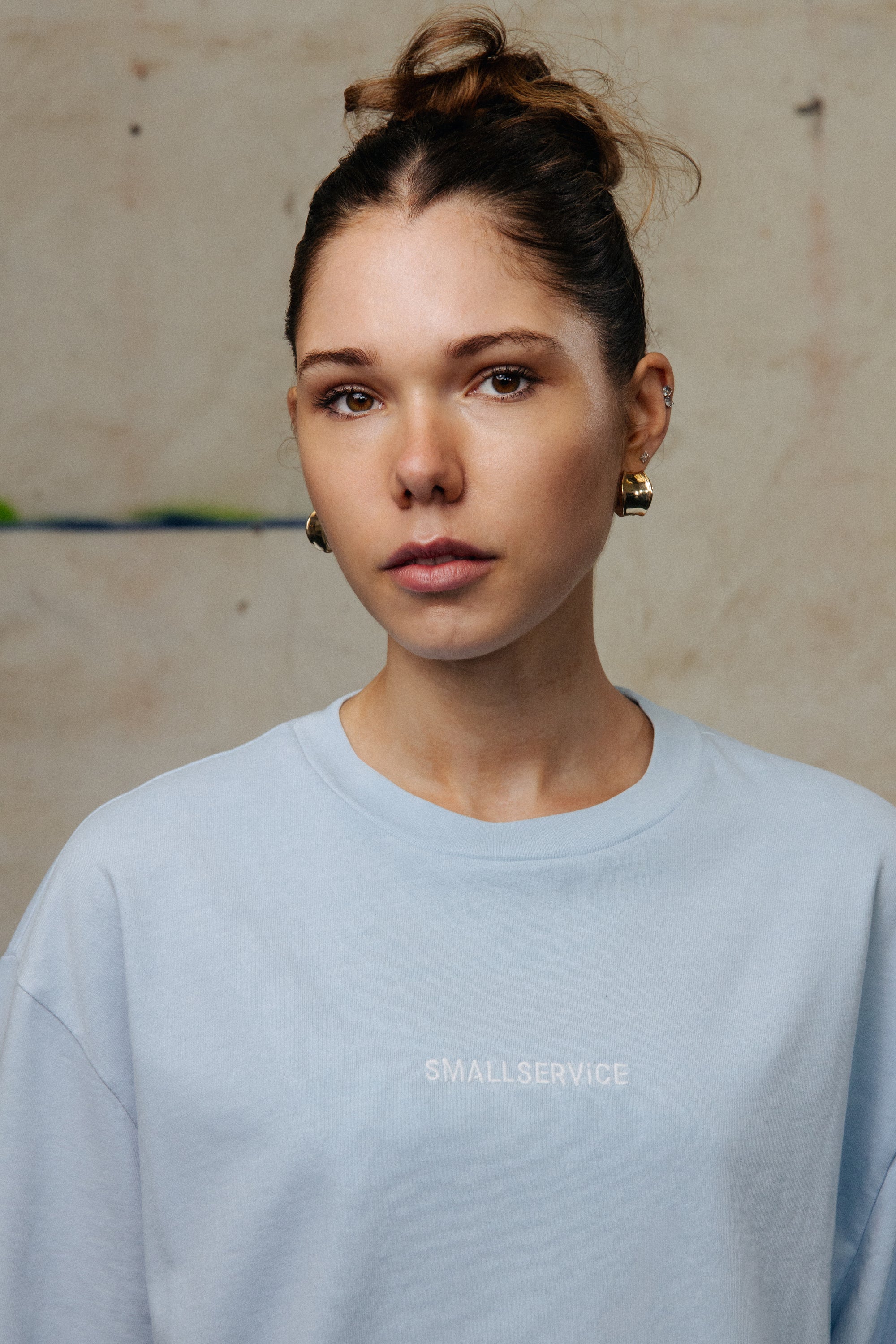 PEACH OVRSZ TEE x 310825 x BABYBLAU